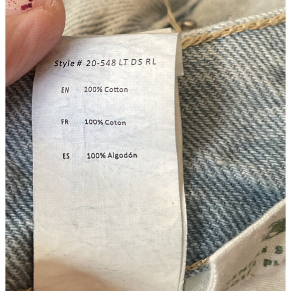 SWS Denim High Rise Distressed Mom‎ Jean Shorts 32" Waist Light Wash Grunge Y2K - Picture 9 of 9